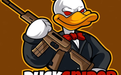 Duck Logo Ducky Sniper Hunting Club