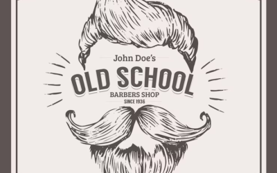 Beard Logo Old School Beard Logo Mens Beard Logo Let It Grow Logo