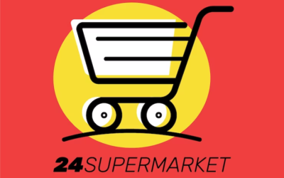 Cart Logo 24 Supermarket Logo Smart Shopping Logo Black Friday Sale Logo