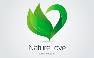 Nature Logo Nature Love Logo Green Nature Theme Logo Set Green Earth Logo