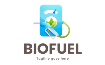 Gas Station Logo Biofuel Logo Save Fuel Earth Logo