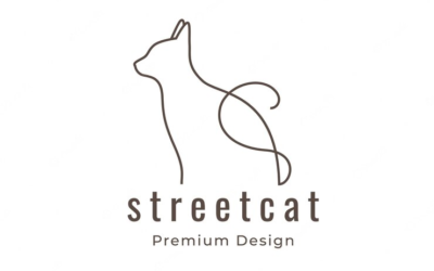 Cat Logos Street Cat Logo Pet Shop Logo Cute Cat Logo