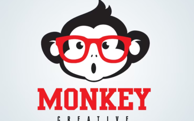 Meme Logo Monkey Creative Logo Fun Times Logo Knockout Logo