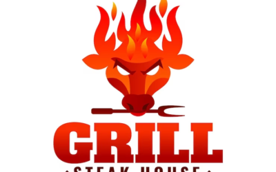 Barbeque Logo Grill Steak House Logo Bbq Time Logo