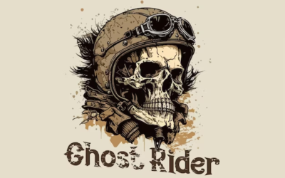 Ghost Rider Logo Biker Club Logo Flame Rider Logo