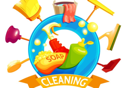 Cute House Cleaning Logo