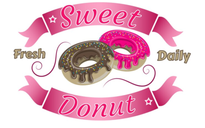 Doughnut Logo Sweet Donut Logo Happy Doughnut Day Logo