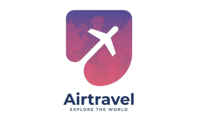 Paper Plane Logo Airtravel Logo Travel Time Logo