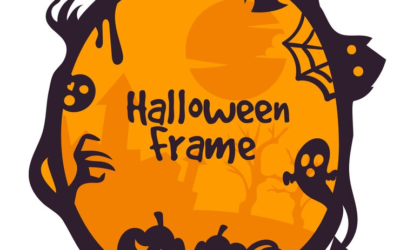 Happy Halloween Logo Halloween Frame Logo Halloween Badge Collection Logo