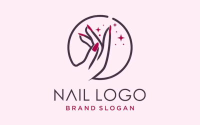 Nail Logo Manicure Logo Diva Nails Logo